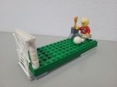 Minifigura Compatível Lego Jogador de Futebol + Cenário